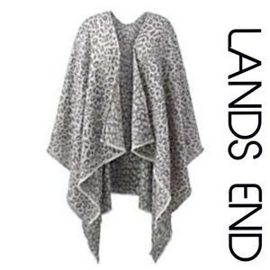 Lands end Ivory leapord Shawl